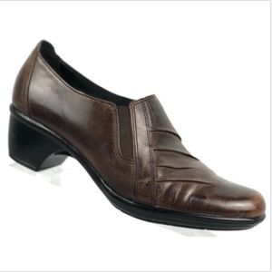 Clarks Brown Leather Ankle Booties